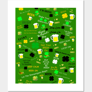 ST PADDYS Day Collage Posters and Art